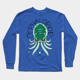 cephalopod in greens and blue Long Sleeve T-Shirt